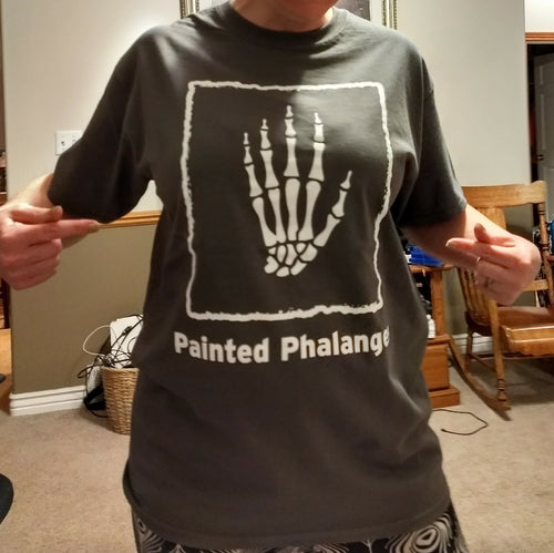 Gray Painted Phalanges Logo T-shirt (Various Sizes)